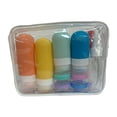 thumbnail image 4 of 16 botellas de viaje para artículos de tocador, contenedores de viaje de silicona multiusos con bolsa de almacenamiento para champú, cosméticos, crema Amarillo, 4 of 10