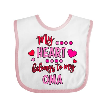 

Inktastic My Heart Belongs to My Oma Boys or Girls Baby Bib