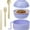 Purple, variant on Microwave Ramen Bowl,Ramen Noodles Bowls,Happon 3 in1 40oz Ramen Bowl Set with Lid,Ramen Bowl Set with Chopsticks, Spoon, Fork, Ramen Noodle Cooker for Dorm, Home, Office (Beige)