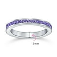 thumbnail image 4 of Bling Jewelry Womens Purple CZ Eternity Band Ring Imitation Amethyst .925 Sterling Silver, 4 of 6