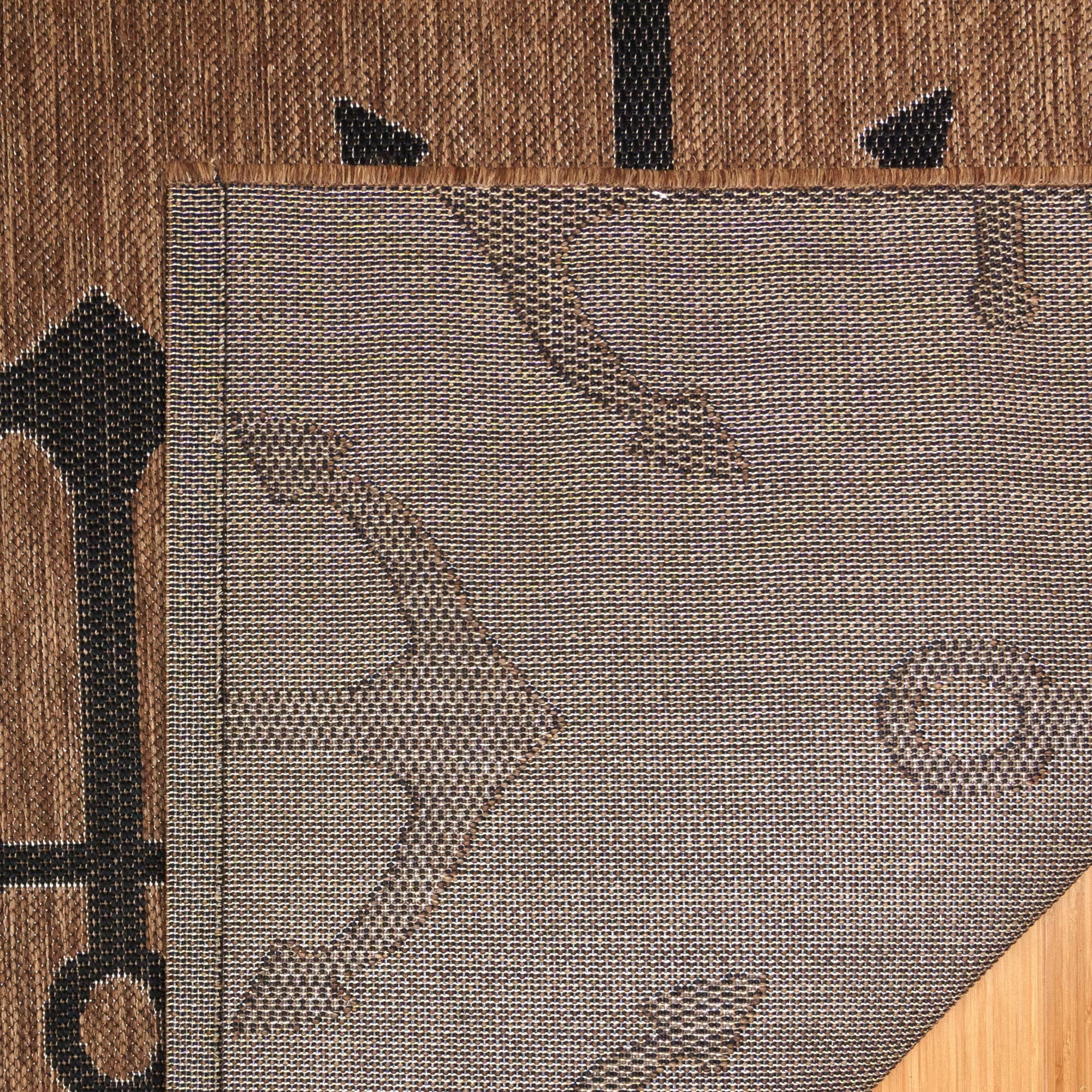 Gertmenian Paseo Maritime Havana Brown Nautical Anchor Indoor/Outdoor Area Rug 8'9" x 13'1" 9' x 12'