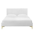 thumbnail image 6 of Modway Peyton Modern Performance Velvet Full Platform Bed - White, 6 of 10