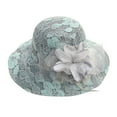 thumbnail image 3 of LRen Women Tea Party Hat Elegant Women's Wedding Hat Bridal Tea Party Fascinator Cap for Occasions Summer Beach Sun Hat Blue, 3 of 3