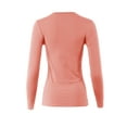 thumbnail image 3 of A2Y Women's Junior Slim Fit Solid Cotton Long Sleeve Crew Neck Top T-Shirt Dusty Rose L, 3 of 5