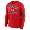 thumbnail image 2 of Men's Red Cincinnati Reds Heart and Soul Long Sleeve T-Shirt, 2 of 3