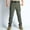 #372-Green, variant on Men's Outdoor Cargo Pants for Men Solid Color Button Zip Elastic Waist Multi Pocket Straight Leg Trousers Gift
