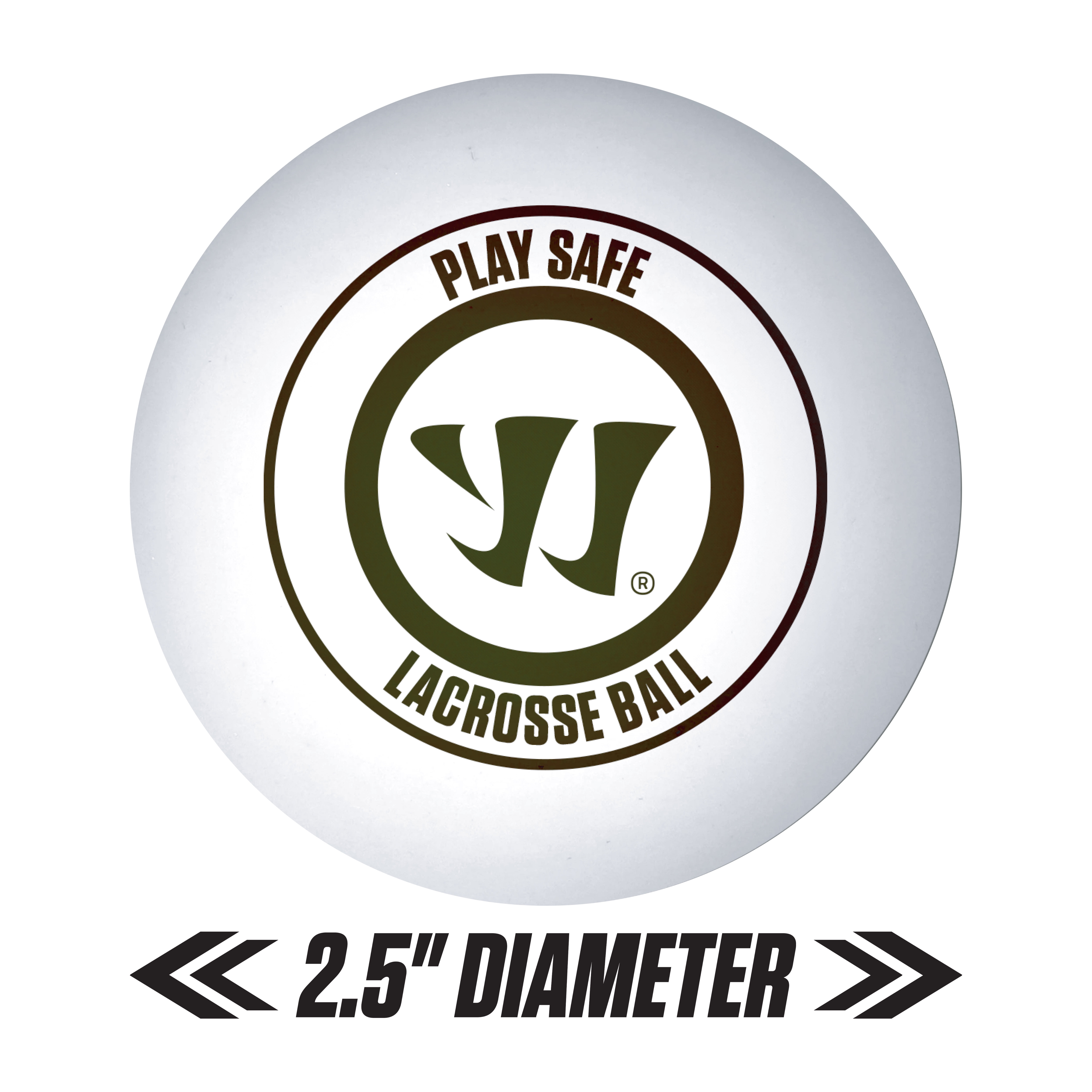 Warrior Lacrosse 3pk PlaySafe Balls - White - Rubber Recreational and Training Balls in Mesh Bag