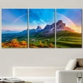 thumbnail image 2 of wall26 Canvas Print Wall Art Set Vibrant Rainbow Mountain Range Valley Nature Wilderness Photography Realism Decorative Landscape Colorful for Living Room, Bedroom, Office - 16"x24" x 3, 2 of 5