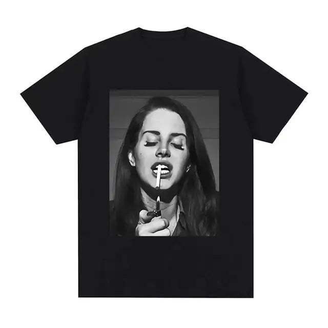 Lana Del Rey Short Sleeve Pattern T-Shirt Fashion Breathable Cotton T-Shirt--Youyoupin