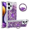 thumbnail image 1 of Funda para Xiaomi POCO F5 5G con Brillo Líquido Flotante, Purpurina, Parachoques y Anillo Giratorio Soporte, 1 of 5