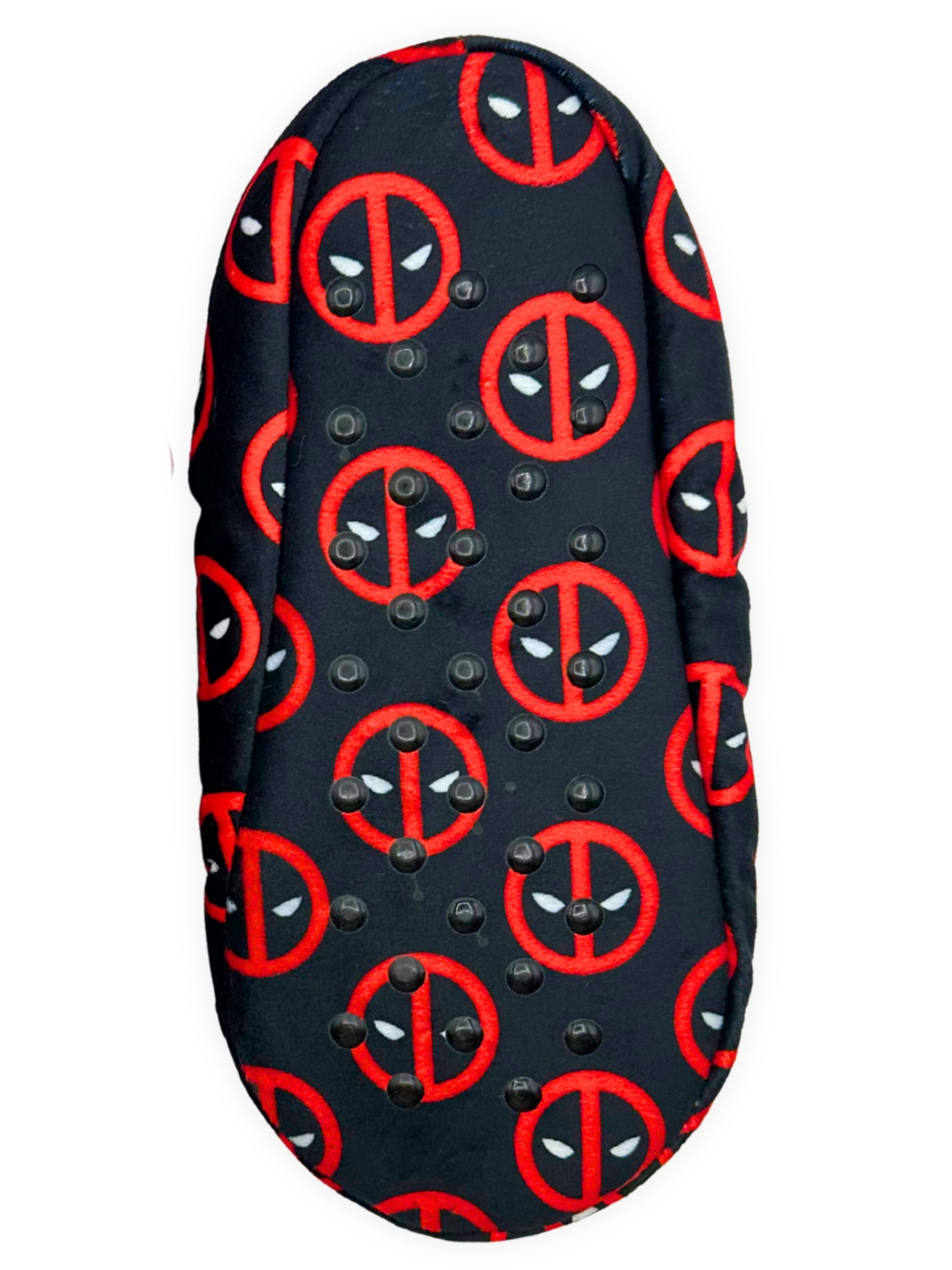 Deadpool Men's Fuzzy Babba Slipper Socks, 1-Pack, Sizes M/L & L/XL