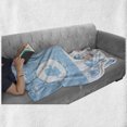 thumbnail image 6 of Gender Reveal Soft Flannel Fleece Throw Blanket, s Girl Boy Kids Newborn Composition with Baby Shower, Cozy Plush for Indoor and Outdoor Use, 70" x 90", Pale Pink and Blue, by Ambesonne, 6 of 6