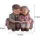 thumbnail image 2 of Bonitas figuras de pareja de ancianos para decorar la mesa, idea de regalo para abuelo/abuela, regalo de Navidad - mira la foto, 2 of 8