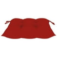thumbnail image 5 of vidaXL Chaises de Jardin avec Coussins Rouges 3 Pcs Bois de Teck Massif, 5 of 5
