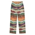 thumbnail image 2 of FORMRS Kids Pajama Pants with Pockets Size 6-8Y Boys Lounge Sleep Bottoms, Artistic Desert Waves, 2 of 8