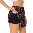 thumbnail image 1 of Balery Monster Truck Pantalones cortos deportivos para mujer con forro y dos bolsillos, elásticos, para entrenamiento, gimnasio, yoga-Large, 1 of 7