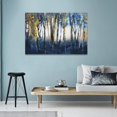 thumbnail image 3 of AEFER Blue and Gold Pictures Wall Decor Birch Tree Wall Art Canvas Prints Horizontal Artwork Paintings Home Office Decorations For Living Room Bedroom Frame: 20x24inch(50x60cm), 3 of 6