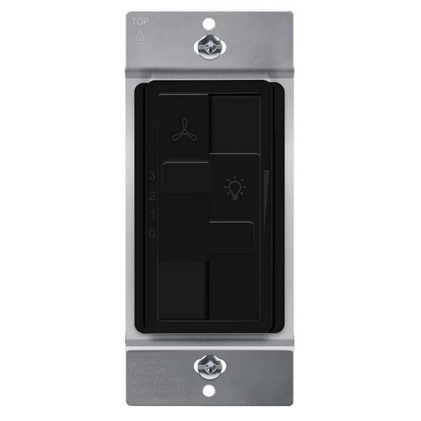 TOPGREENER Kalide Dimmer, 3Speed Fan Control, Light and Fan Combination Switch, Single Pole, 2