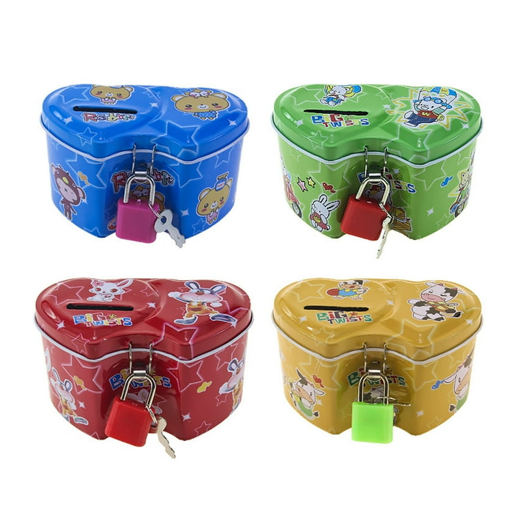 Childrens money sale box with key