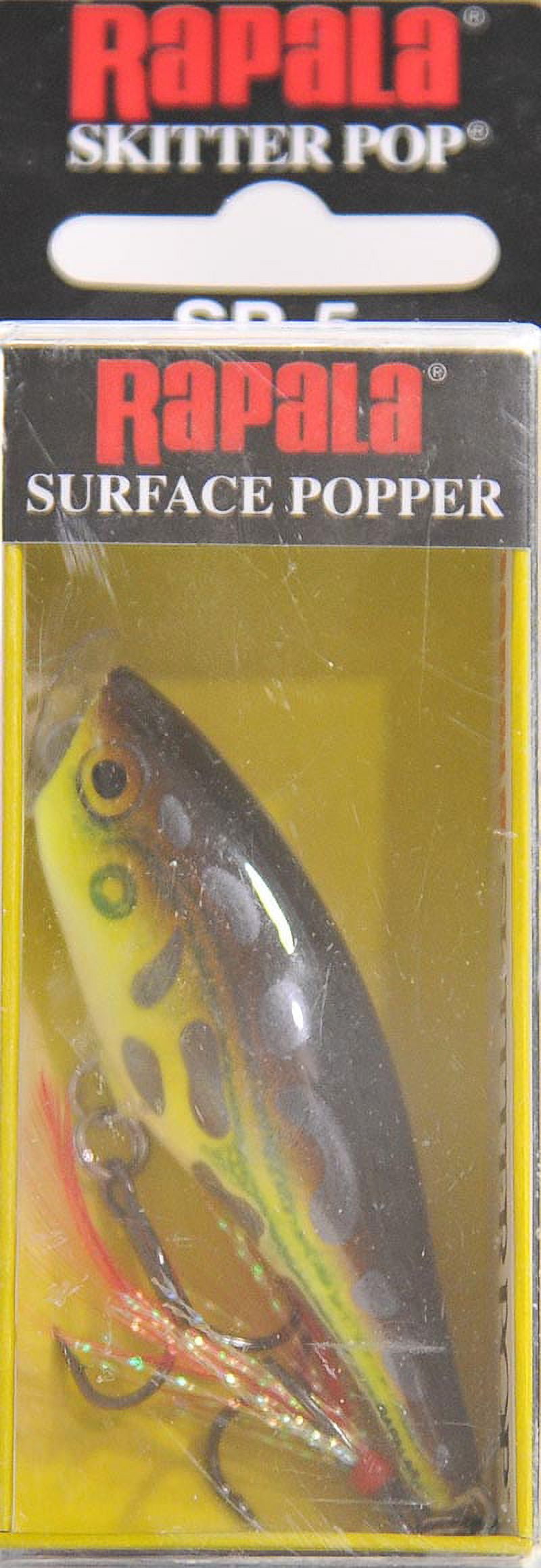 Rapala Skitter Pop 05 Topwater Fishing Lure 2 3/16oz Lime Frog 