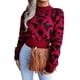 thumbnail image 1 of Suéter de señora para mujer, suéter de cuello redondo de manga larga con estampado de leopardo para invierno y otoño, 1 of 8