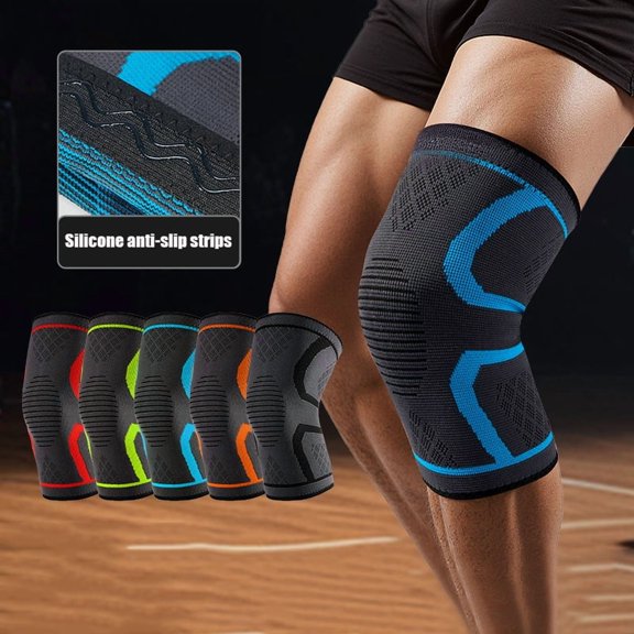 2PCS Fitness Running Cycling Knee Support Braces Elastic Nylon Sport Compression Knee Pad Sleeve For Basketball