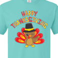 thumbnail image 4 of Inktastic Happy Thanksgiving Cute Turkey in Pilgrim Hat T-Shirt, 4 of 5