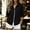 Black, variant on Women's Zip Up Shirt Collared V-Neck Long Sleeve Blouse with Pockets, Loose Fit Casual Business Top for Work Office Everyday Wear