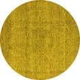 thumbnail image 1 of Ahgly Company Indoor Round Oriental Yellow Industrial Area Rugs, 8' Round, 1 of 4