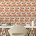thumbnail image 2 of Ambesonne Floral Design Peel & Stick Wallpaper for Home, Boho Style Flowers, 13"x100", Burnt Sienna Pale Pink, 2 of 5