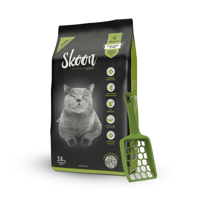 Skoon® : Arena Premium con Diatomax® para Gatos + Pala Especial Skoon Skoon