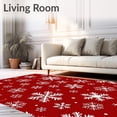thumbnail image 2 of ODIKA 8'x10' Machine Washable Non-Slip Area Rug, Enchanted Frosty Wonderland Stylish Accent High Traffic Rug, Red, 606688, 2 of 7