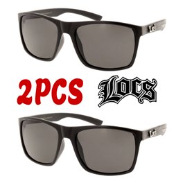 Occhiali Da Sole Guess Donna Occhiali Da Sole Piatti LOCS Stile Biker, Nero Fumo - Look Gangster Anni '90, Protezione UV400 Occhiali Da Sole Piatti Uomo Occhiali Da Sole Guess Donna Occhiali Da Sole Piatti LOCS Stile Biker, Nero Fumo - Look Gangster Anni '90, Protezione UV400 Occhiali Da Sole Piatti Uomo