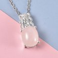 thumbnail image 7 of Rose Quartz Pendant Necklace for Women 925 Sterling Silver Pink Jewelry 18" Birthday Gifts for Women, 7 of 7