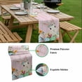 thumbnail image 5 of Easter Bunny Table Runner - 60 Inch Long, Kitchen Dining Table Runner Dresser Scarves, Spring Watercolor Eggs Flower Wood Grain Pink Farmhouse Decor for Coffee Tables Wedding Party Banquet, 5 of 8