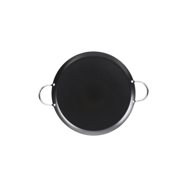 IMUSA USA - Comal redondo pequeño de acero al carbono antiadherente de 9 pulgadas con asas de metal