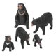 thumbnail image 5 of Juguetes con figuras de osos, 5 piezas Figura de oso negro Figura de oso negro Figuras de la familia del oso negro Diseño a prueba de futuro, 5 of 14
