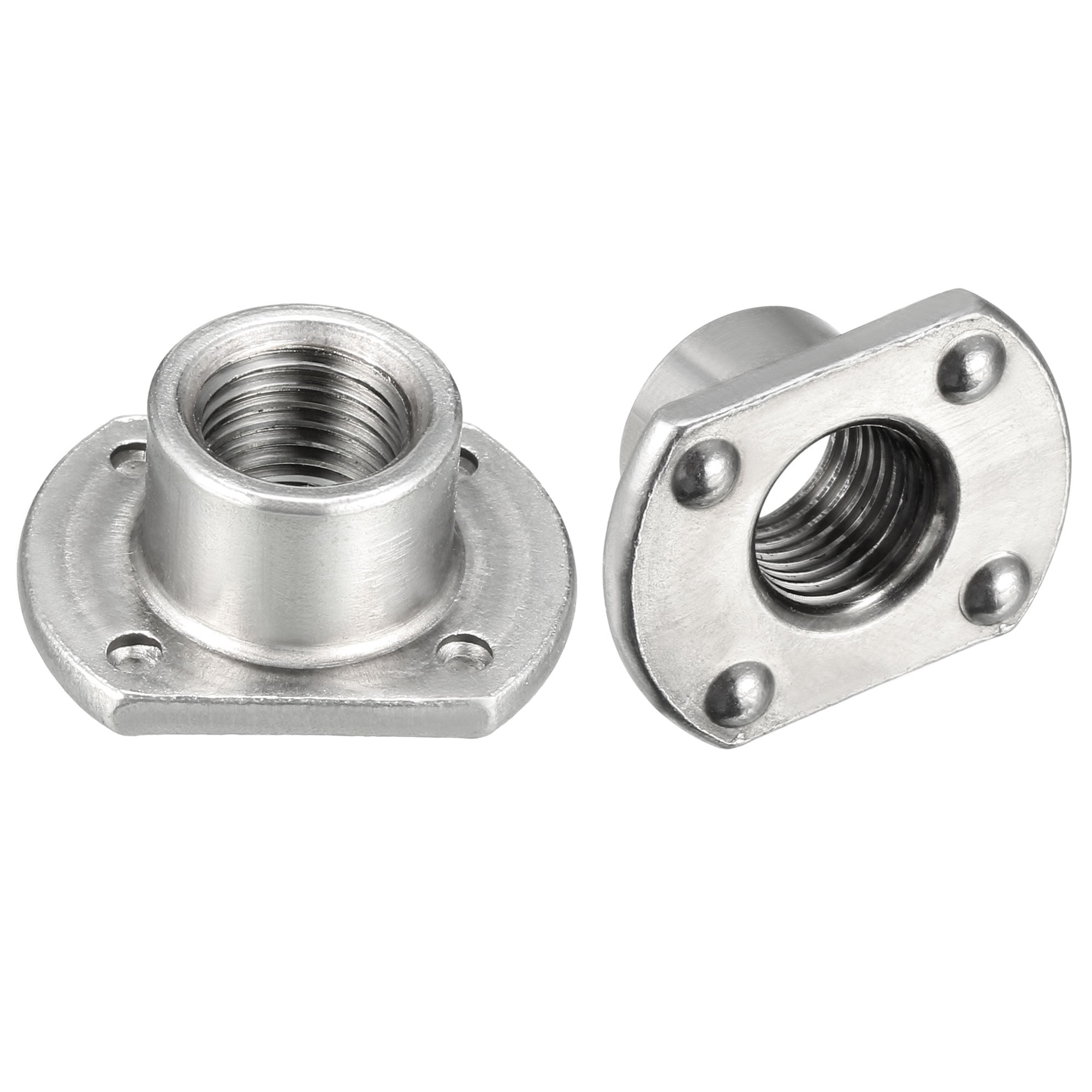 7/1620 Carbon Steel Slab Base TShaped 4 Projection Weld Nuts, 25 Pcs