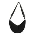 thumbnail image 6 of Crossbody Bag Sling Crescent Bags for Women Men Trendy Corduroy Small Shoulder Bag Purse Dumpling Casual Handbag with Adjustable Strap Black, 6 of 7