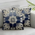 thumbnail image 3 of BANET Throw Pillow Covers Blue White Floral Square Pillowcases Cushion Cover for Room Sofa Chair Bed Home Decor Set of 2 20x20in, 3 of 7