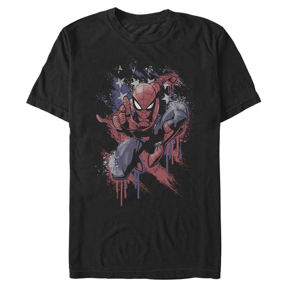 Mens Marvel: Spider-Man Spidey Americana Pose T Shirt