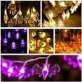 thumbnail image 5 of Halloween String Lights, 10Ft 20 LEDs Battery Operated Halloween Decoration Lights Indoor Outdoor,Bat Lights for Halloween Party Decor, 5 of 5