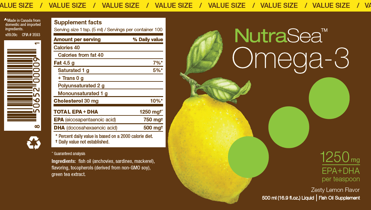 Ascenta NutraSea Eco Omega3 Liquid, Zesty Lemon, 16.9 Fl Oz Ascenta NutraSea Eco Omega3 Liquid, Zesty Lemon, 16.9 Fl Oz