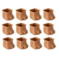 thumbnail image 2 of Fundas para patas de sillas Baoblaze 12 Uds. de silicona antideslizantes Marrón Cuadrado L, 2 of 8