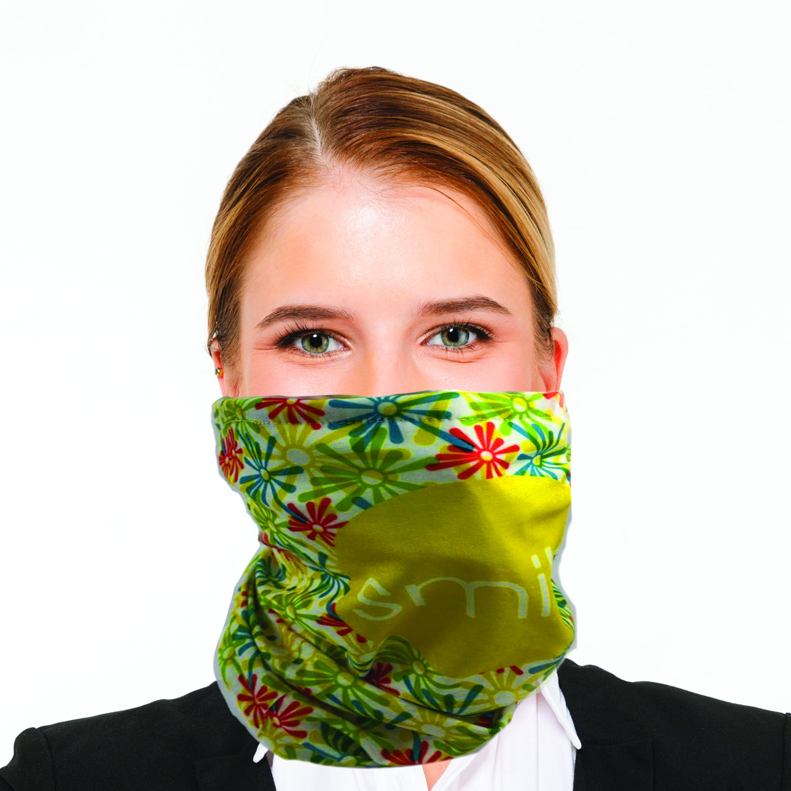 2 Pk Face Mask Neck Gaiter UV Protection Bandana Scarf Cover Head Wrist Band 