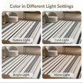 thumbnail image 7 of ODIKA Farmhouse Ticking Striped Abstract Interlocking Center Door Cream Stain Resistant Thin Throw for Entryway, Kitchen, Laundry Room, 7 of 7