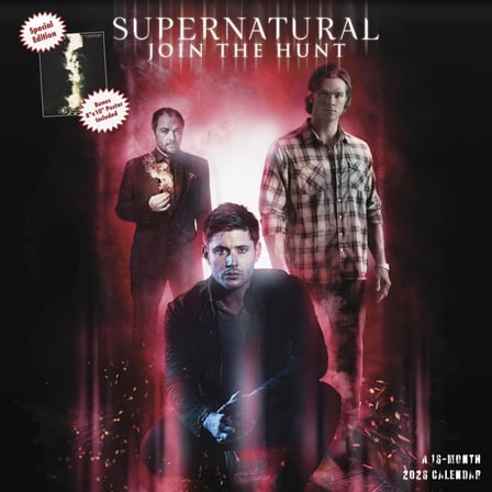 Trends International, Supernatural Exclusive with Bonus Print 2026 Wall Calendar, 12'' X 12'', 16-Month Calendar with Stapled Binding