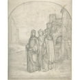 thumbnail image 3 of Johann Heinrich Ferdinand Olivier 12x14 Black Modern Framed Museum Art Print Titled - Christ and the Pilgrims of Emmaus (ca. 1827), 3 of 5