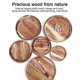 thumbnail image 4 of Set of 2 Wooden Dinner Plates, 13cm Round Acacia Plates for Meals, Snacks, Desserts - Lightweight & Easy to Clean, 4 of 5