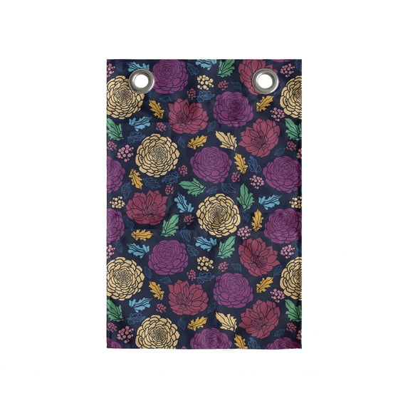Floral Hanging Pocket Organizer, Colorful Blossoming Flowers Leaves and Berries Vintage Art, Printed Polyester Storage Bag with Pockets, 14" x 20", Multicolor